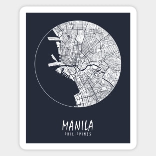 Manila, Philippines City Map - Full Moon Magnet